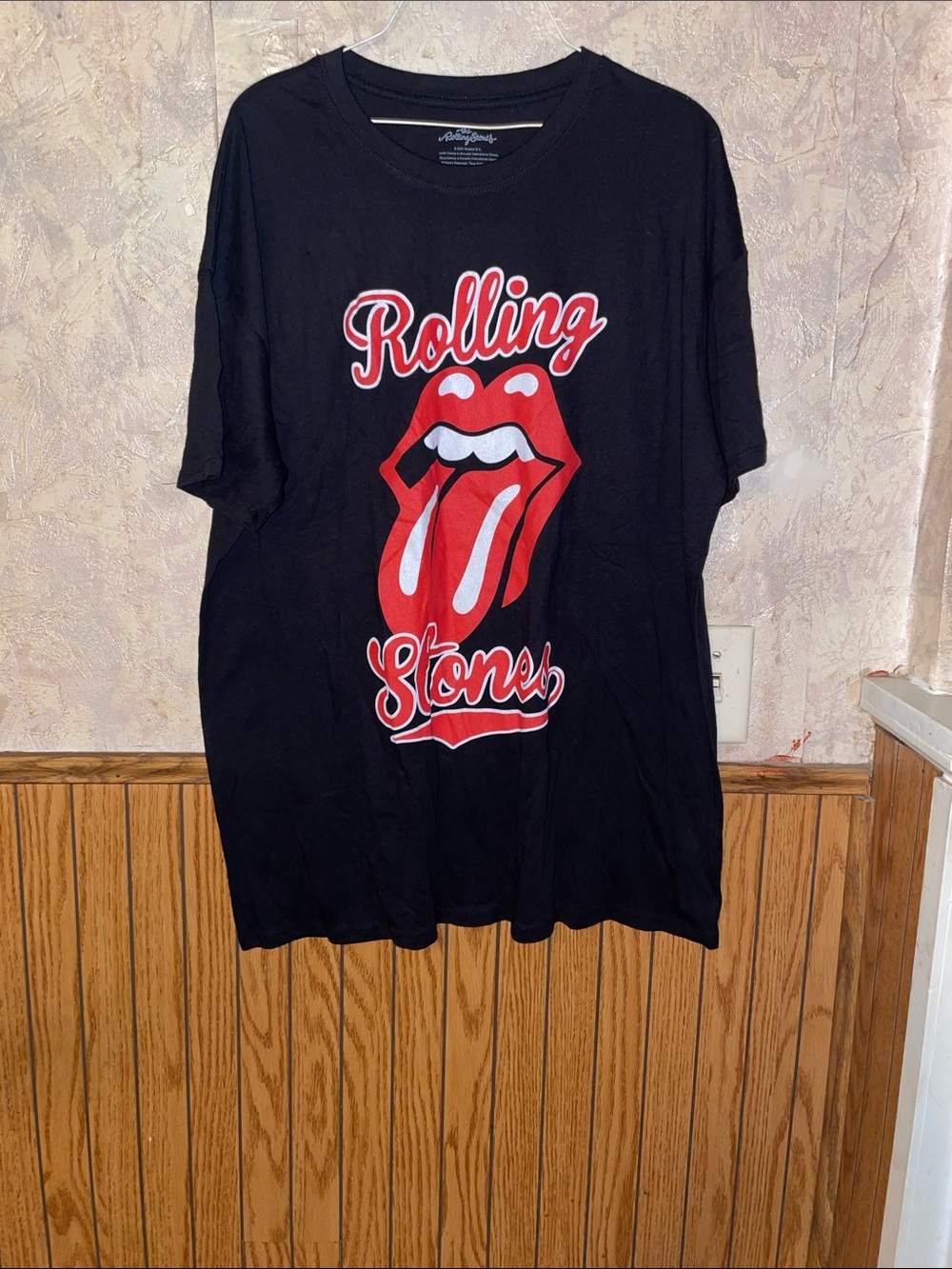 Black, red & white Rolling Stones t-shirt (L)